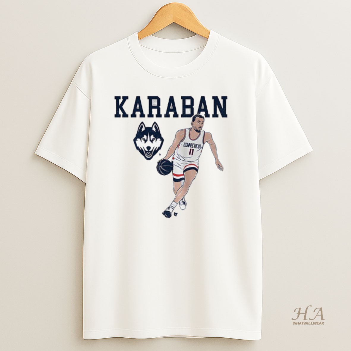 Official Alex Karaban Name Pose Uconn Huskies Basketball Big East Conference T Shirt