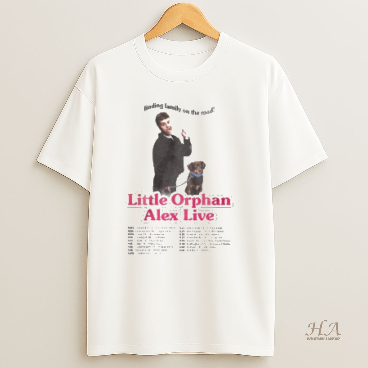 Official Alex Warren Little Orphan Alex Live Tour 2026 T Shirt