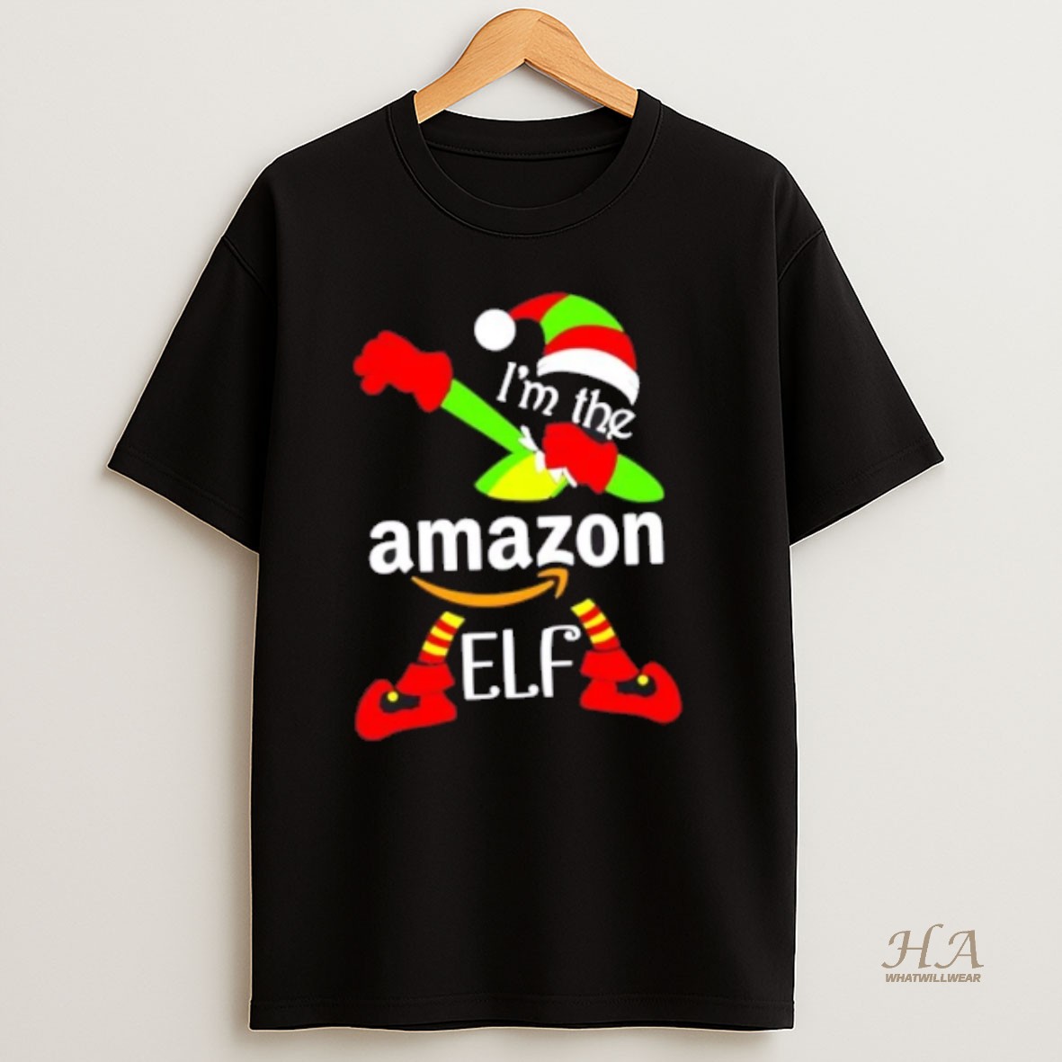 Official Amazon Im The Elf Dabbing Merry Christmas T Shirt