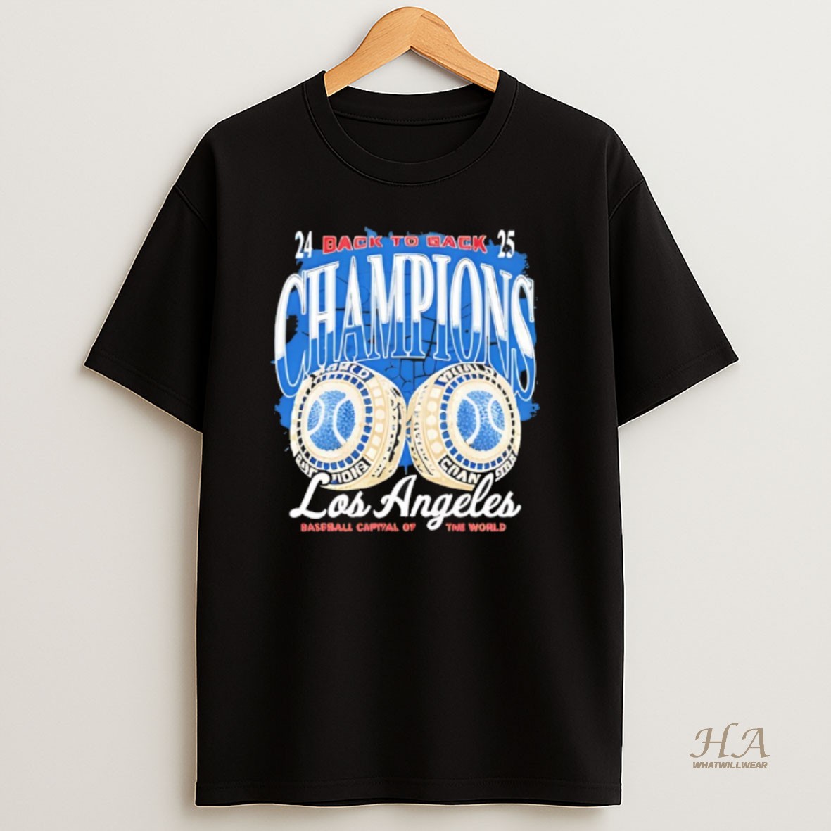 Official Angeles Dodgers World Series Champions Back To Back T Shirt