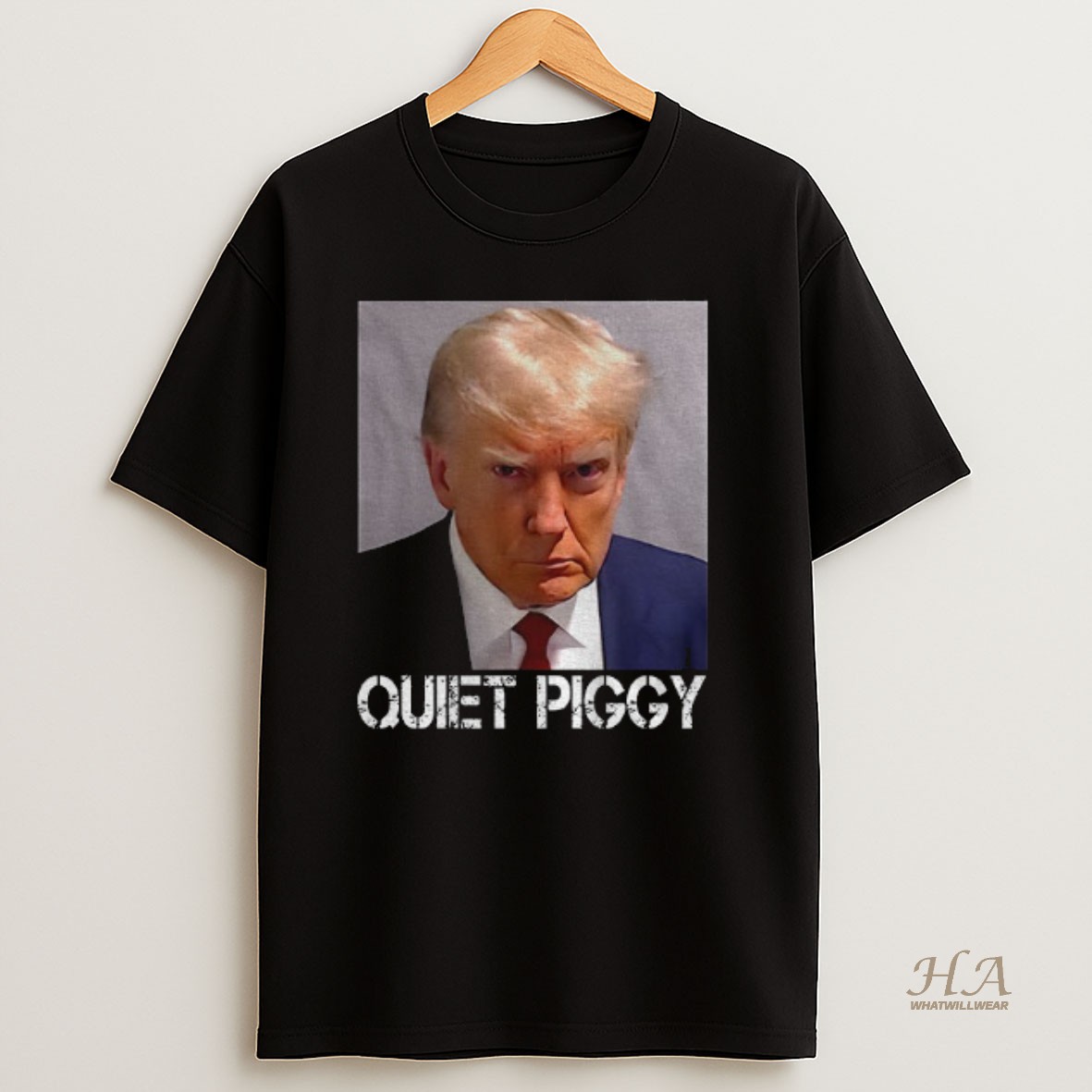 Official Angry Donald Trump Quiet Piggy Resist Anti Maga Photo T Shirt