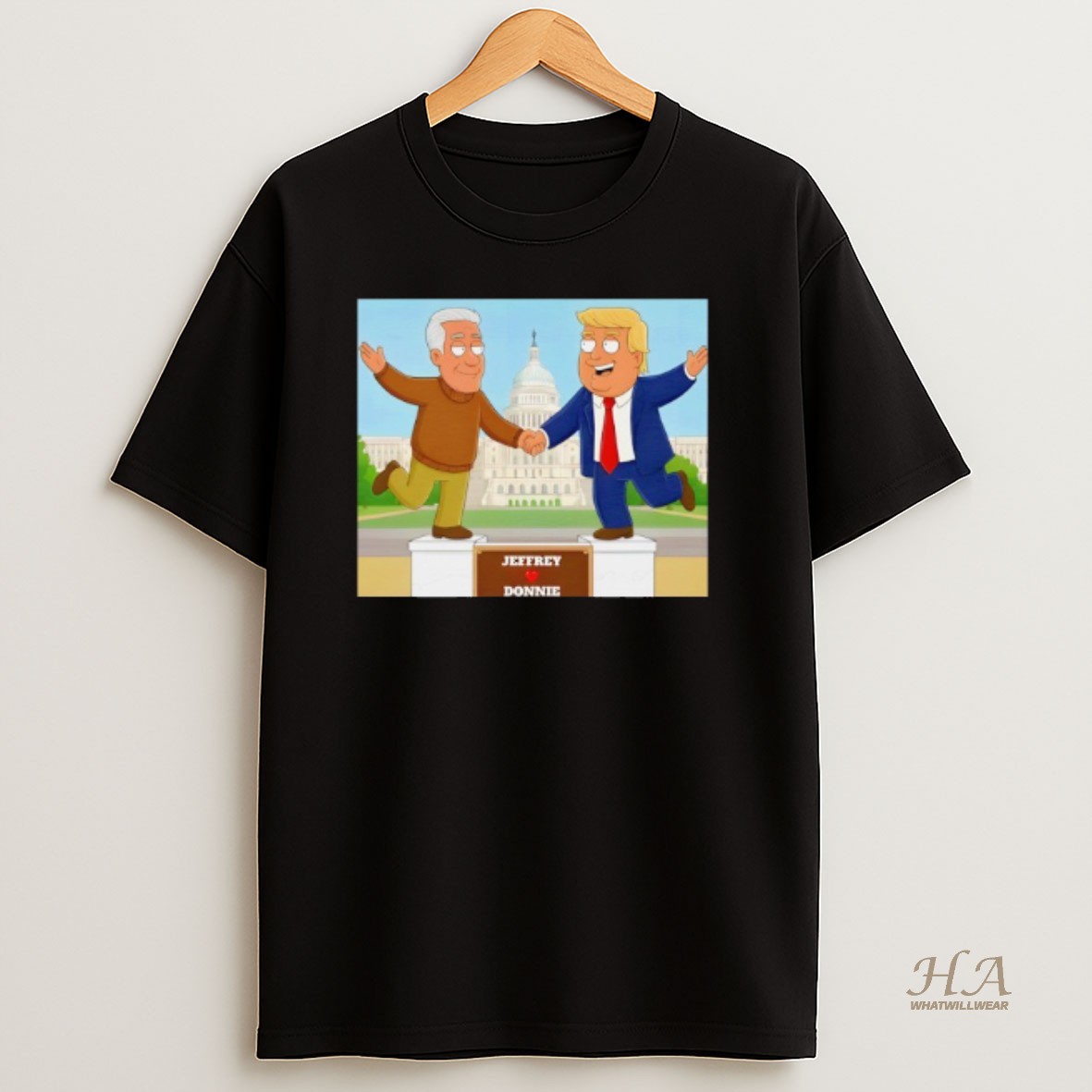 Official Anti Trump Jeffrey Loves Donnie Epstein Cover S T Shirt