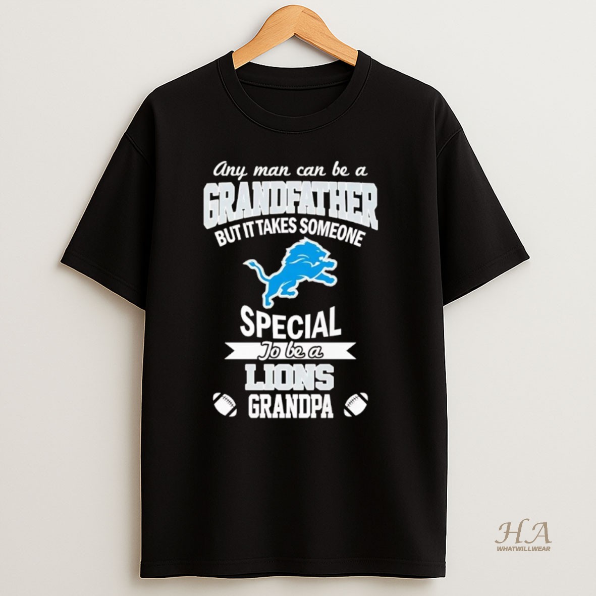 Official Any Man Can Be A Grandfather But It Takes Someone Special To Be A Lions T Shirt