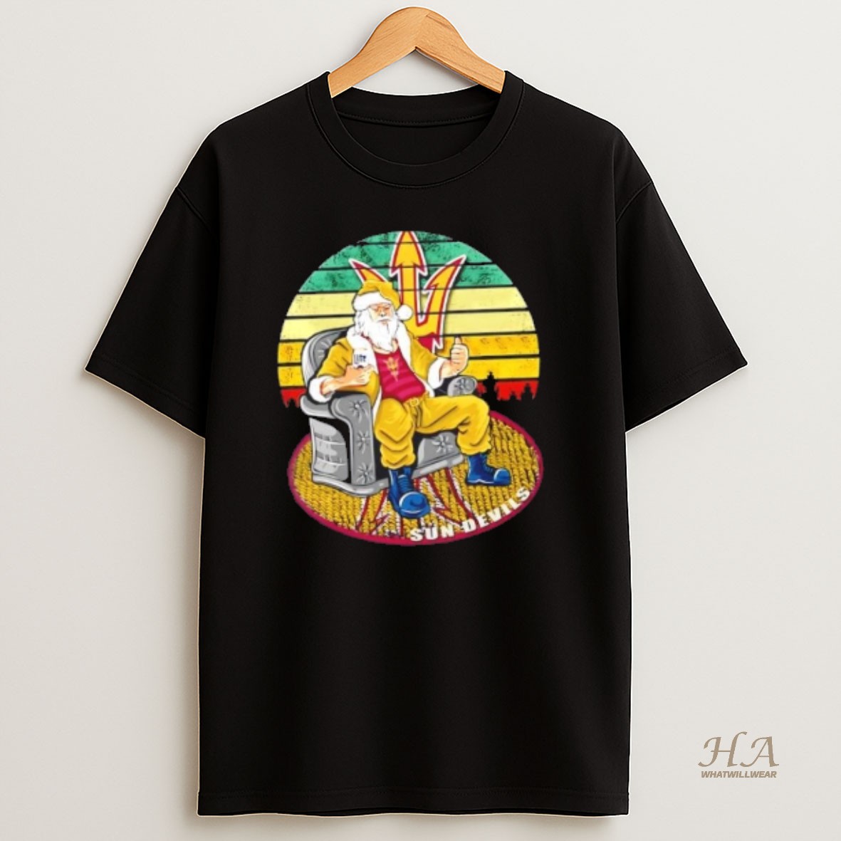 Official Arizona State Sun Devils X Santa Claus Christmas Vintage Shirt