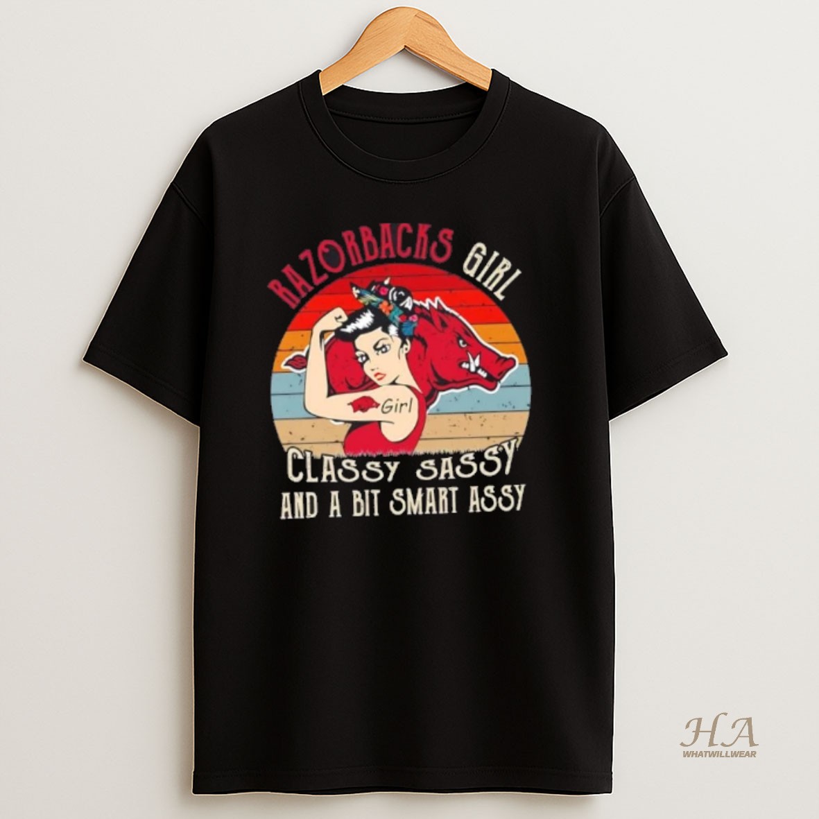 Official Arkansas Razorbacks Girl Classy Sassy And A Bit Smart Assy T Shirt