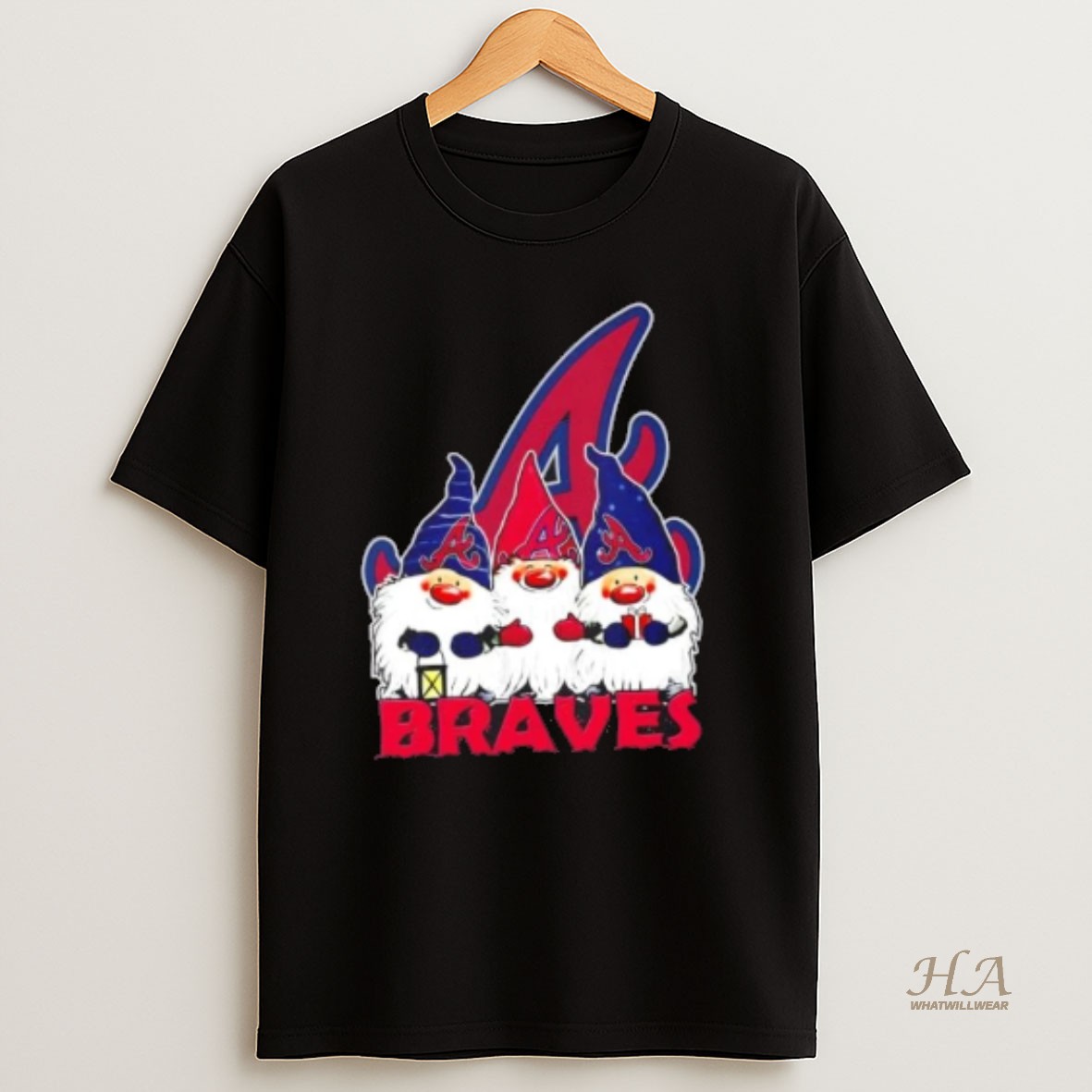 Official Atlanta Braves X Gnomes Xmas Christmas Shirt