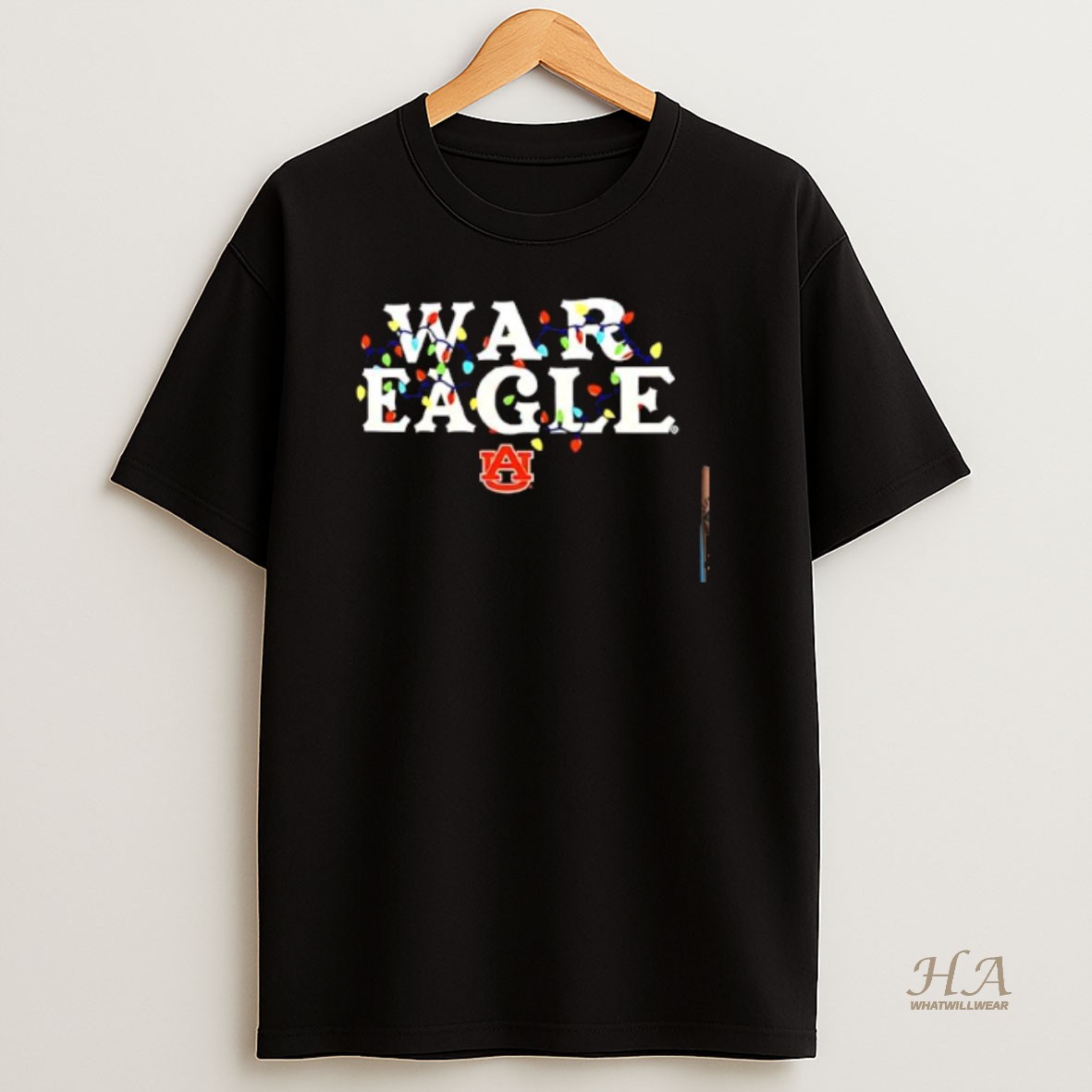 Official Auburn Tigers War Eagle String Lights Christmas T Shirt