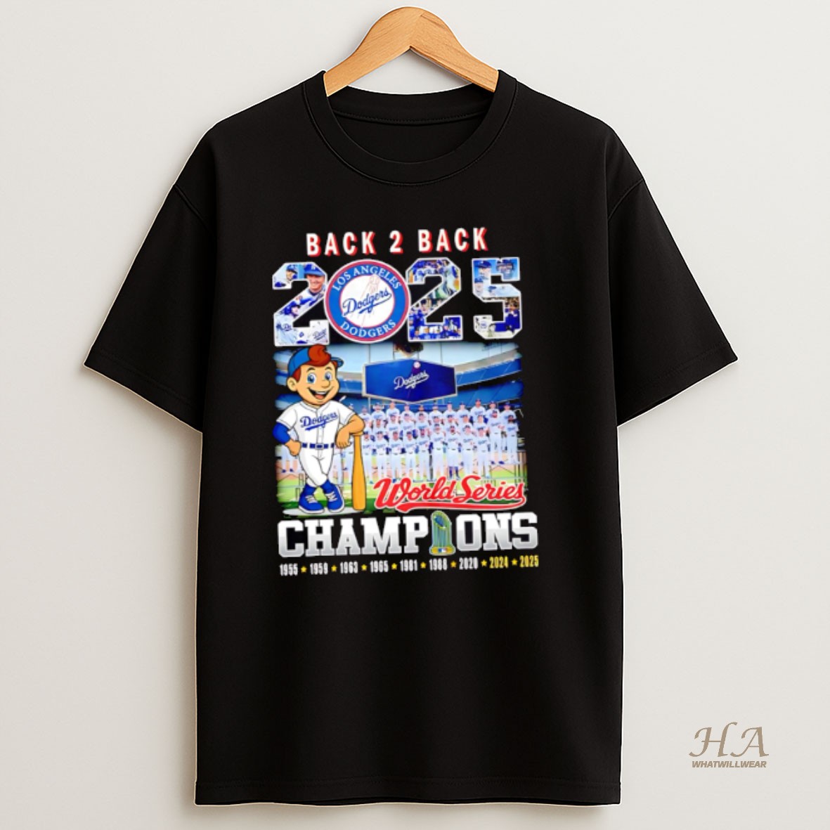 Official Awesome Los Angeles Dodgers Back 2 Back 2025 World Series Champions Shirt