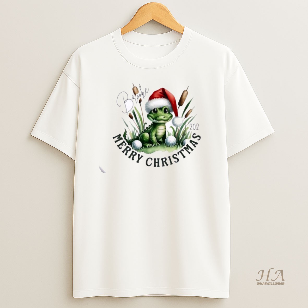 Official Baby Alligator Xmas Babys First Christmas Personalized Ornaments White T Shirt