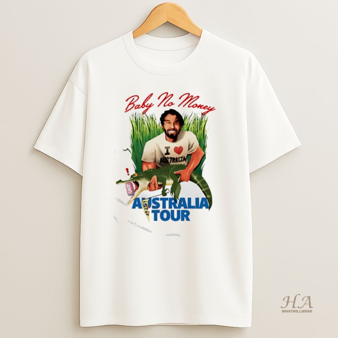 Official Baby No Money Australia Tour Artist First 2025 Tour T Shirt