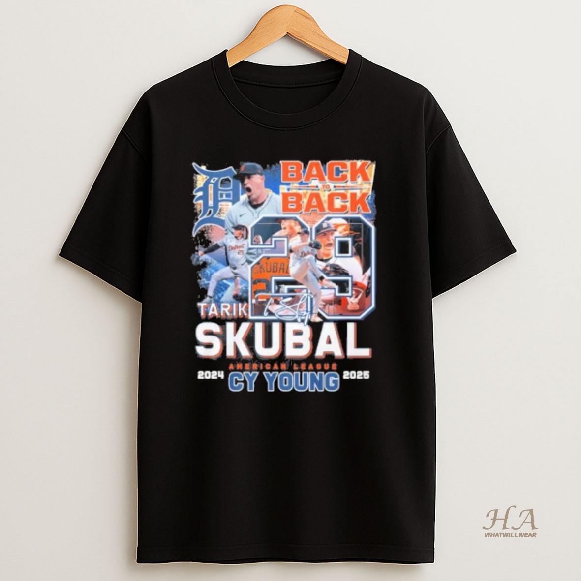 Official Back 2 Back Tarik Skubal Al Cy Young 2024 2025 Signature T Shirt