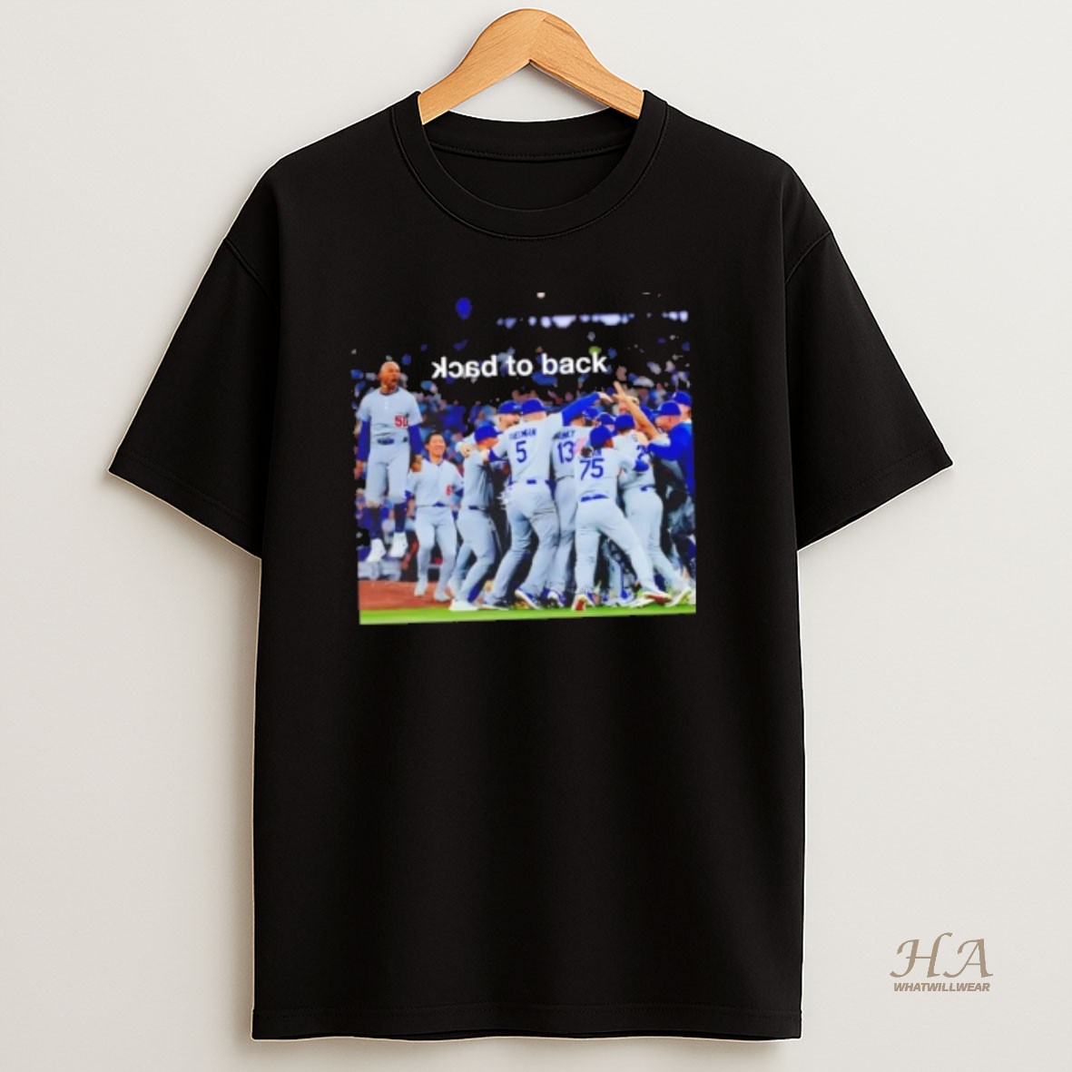 Official Back To Back Los Angeles Dodgers Champions Photo Shirt