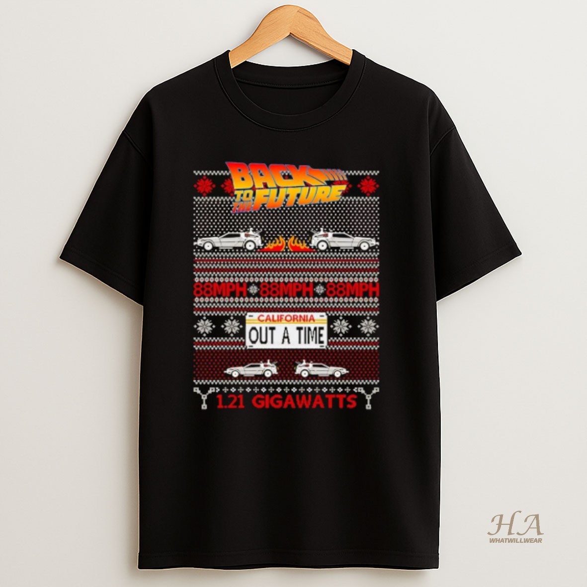 Official Back To The Future California Out A Time Ugly Christmas T Shirt