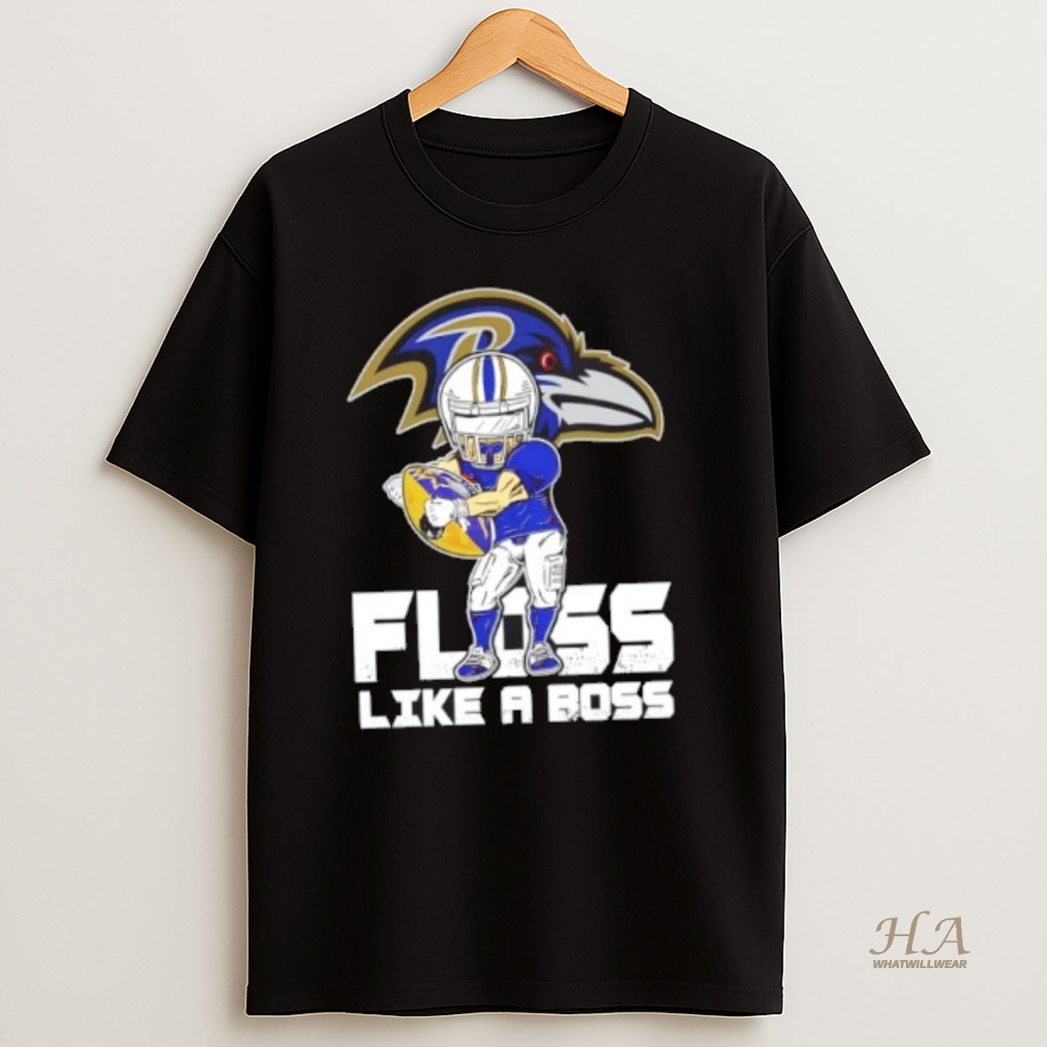 Official Baltimore Ravens Football Floss Like A Boss T Shirt