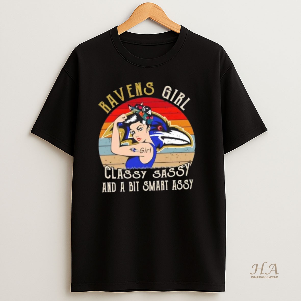 Official Baltimore Ravens Girl Classy Sassy And A Bit Smart Assy T Shirt