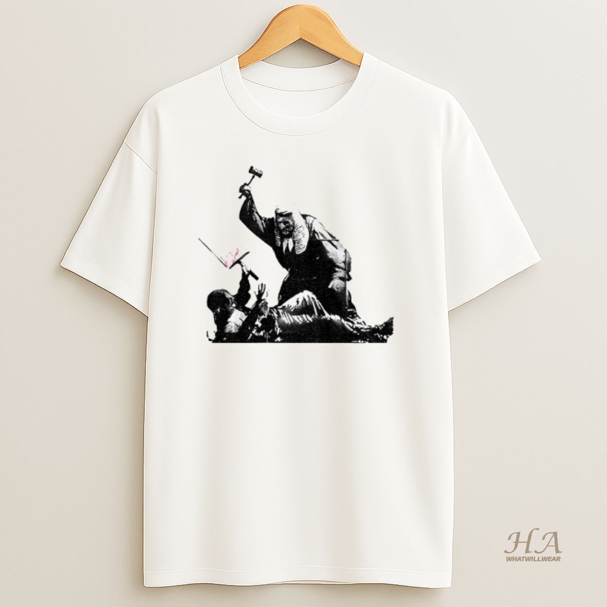Official Banksy Royal Courts Of Justice Mural T Shirt
