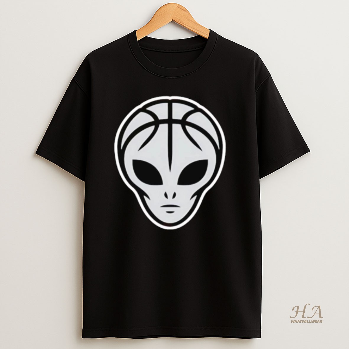 Official Basketball Alien Head T Shirt