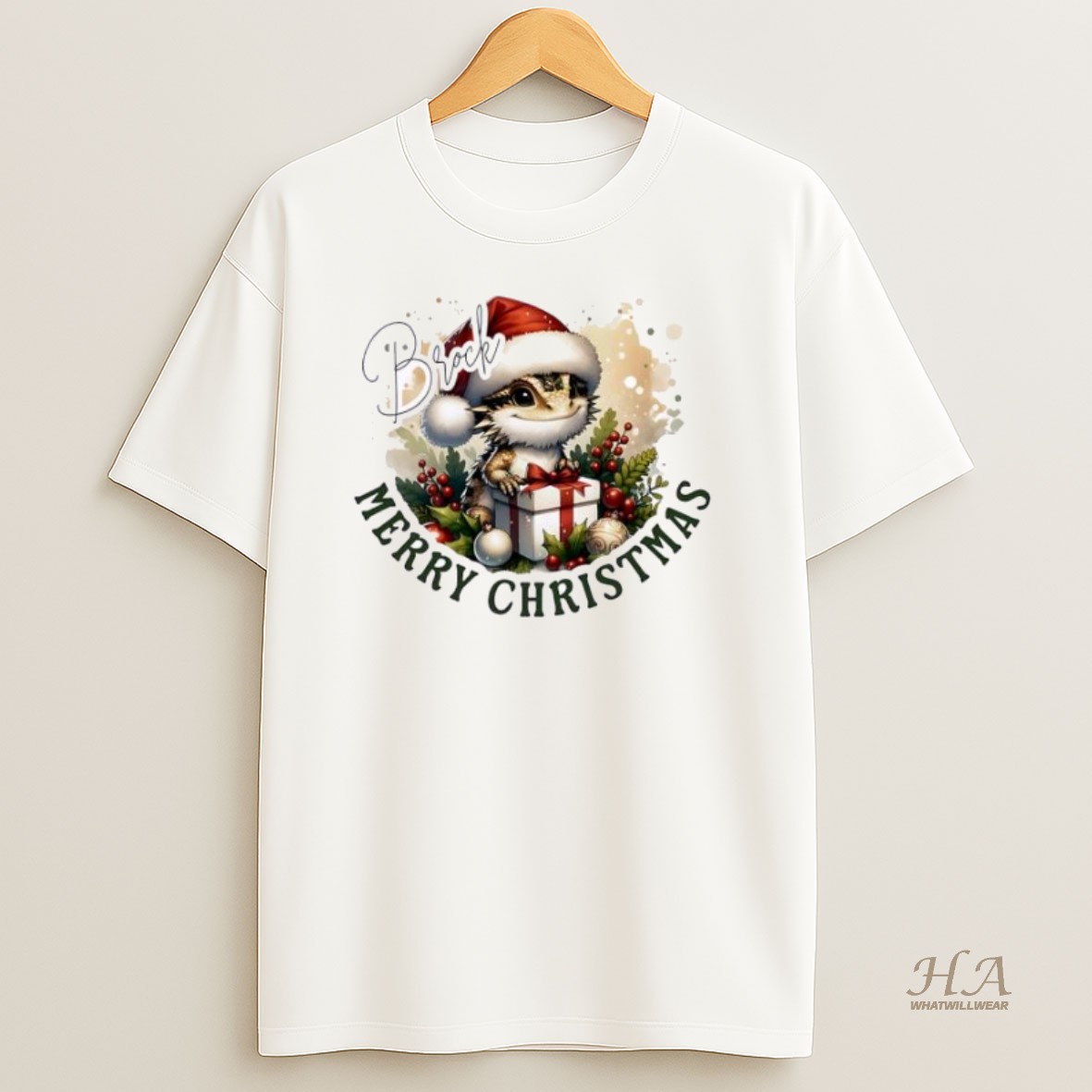 Official Bearded Dragon Xmas Babys First Christmas Personalized Ornaments White T Shirt