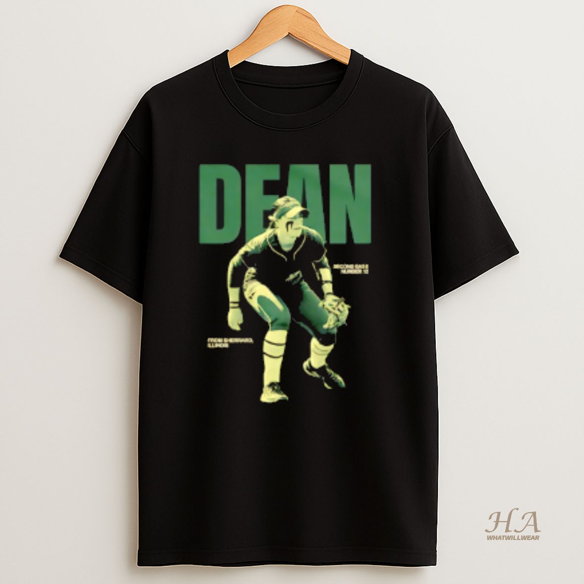 Official Bella Dean Ndsu Baseball Second Base Number 12 From Sherrard T Shirt