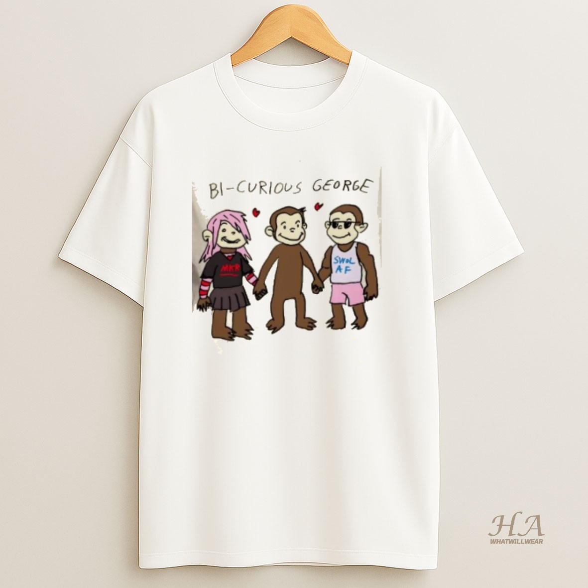Official Bi Curious George Cartoon Shirt