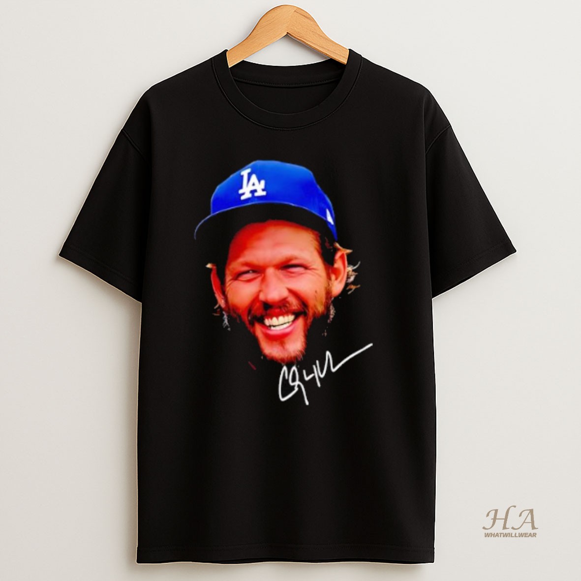 Official Big Face Clayton Kershaw 3x World Series Champion Signature T Shirt