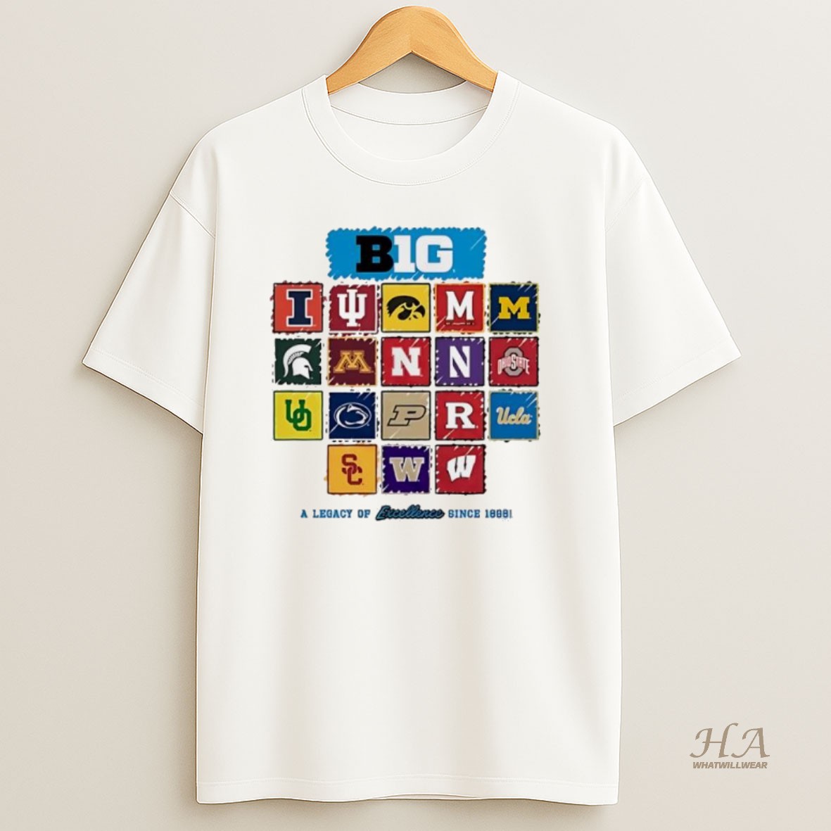 Official Big Ten White 2024 Inaugural Year Short Sleeve Fashion Vintage T Shirt