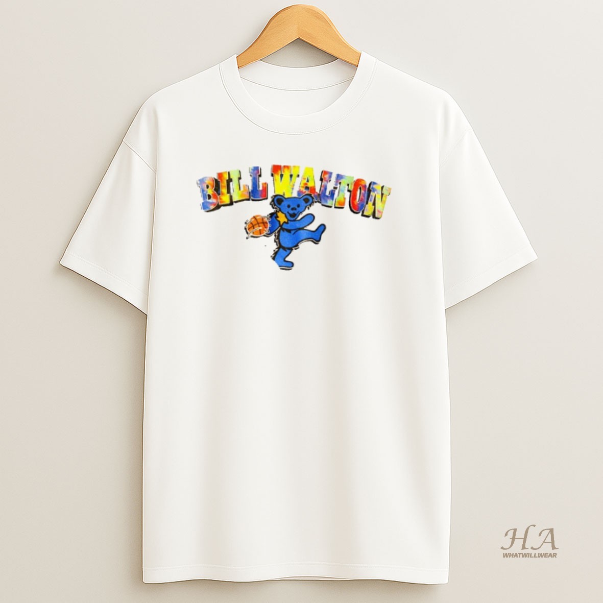 Official Bill Walton Grateful Dead Grateful Bear Tie Dye T Shirt