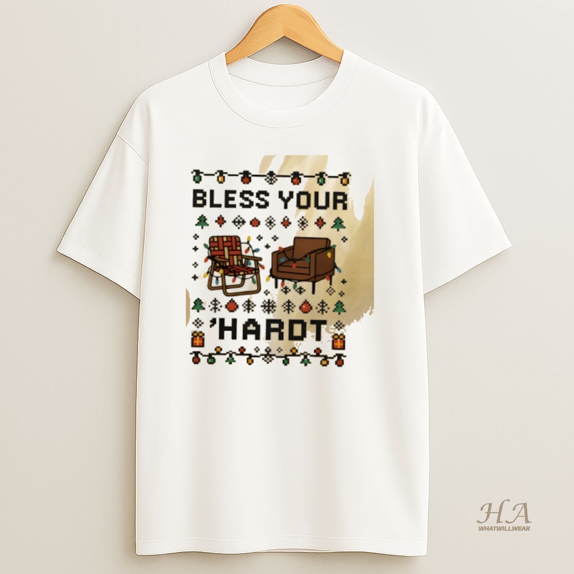 Official Bless Your Hardt Ugly Christmas T Shirt