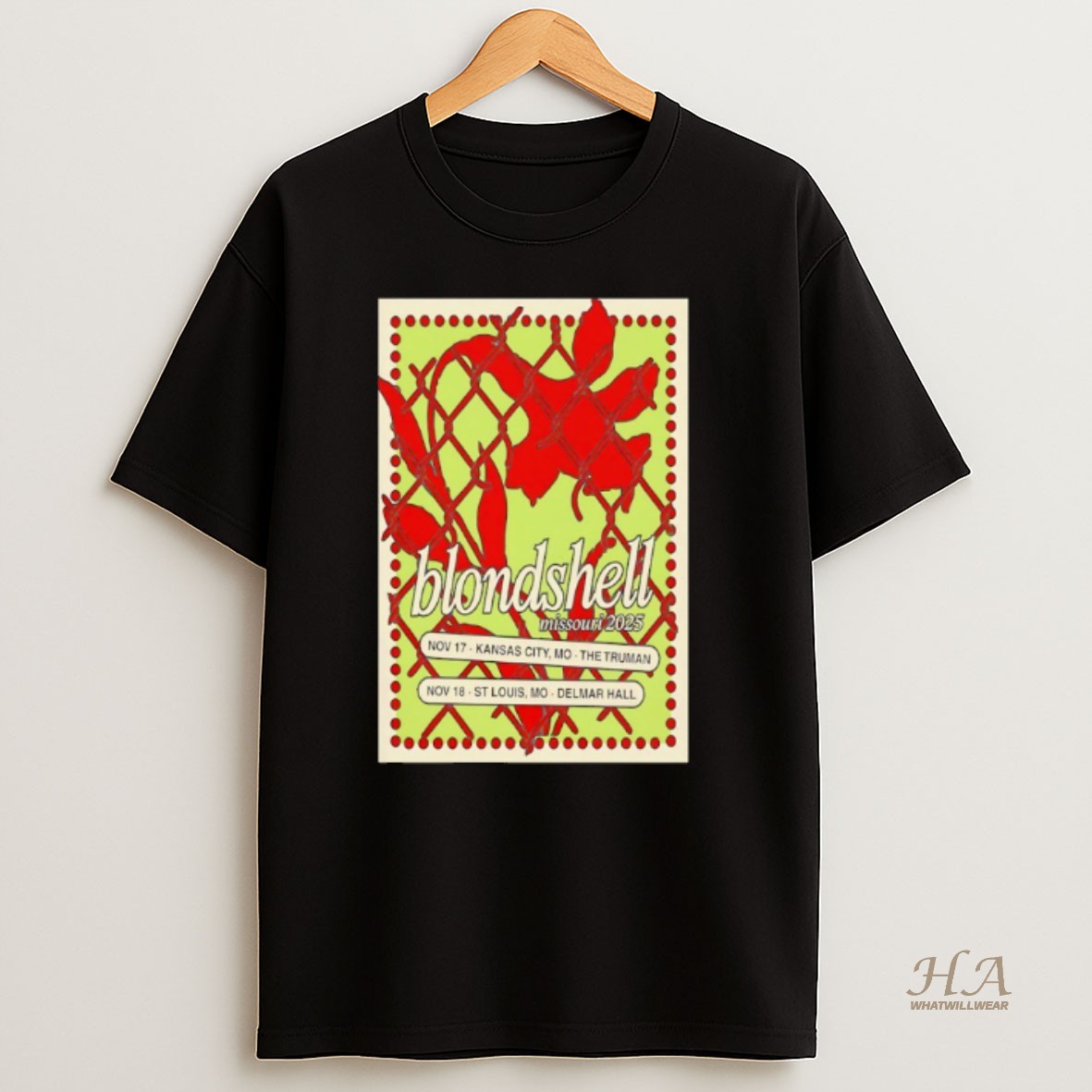 Official Blondshell Nov 2025 Missouri Tour T Shirt