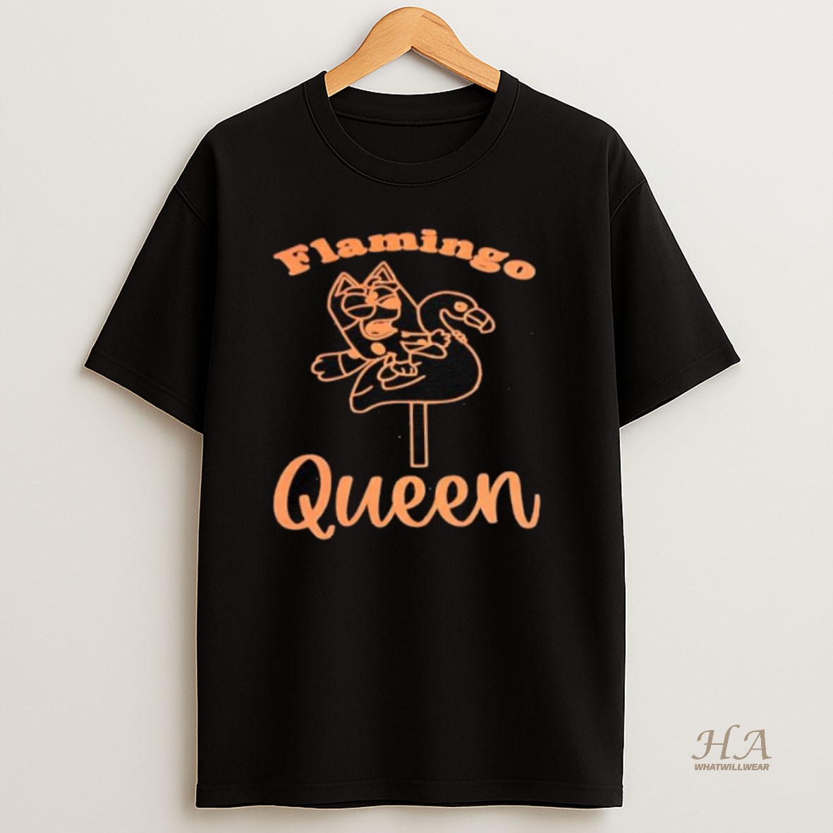 Official Bluey Flamingo Queen T Shirt