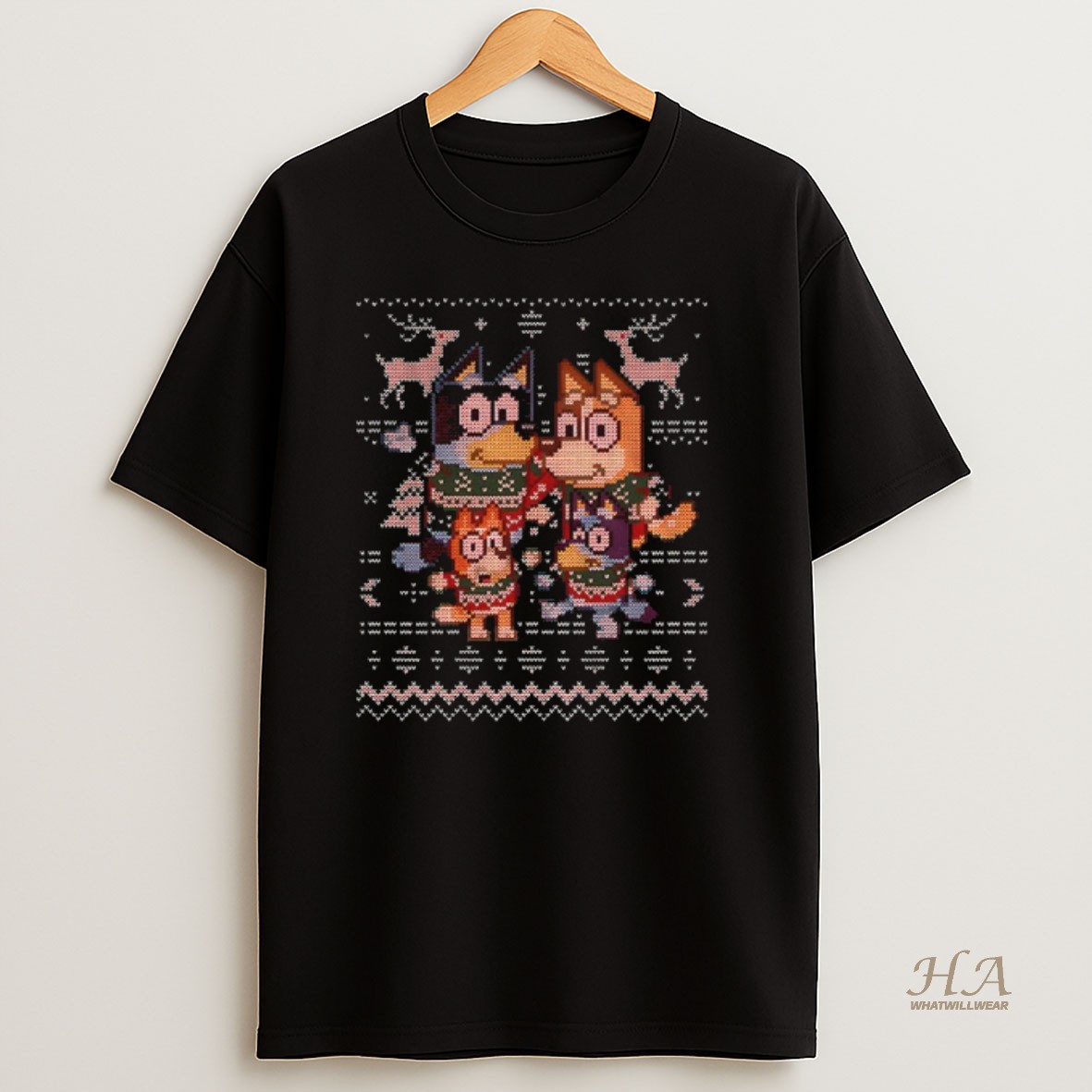 Official Bluey Heeler Family Merry Christmas T Shirt