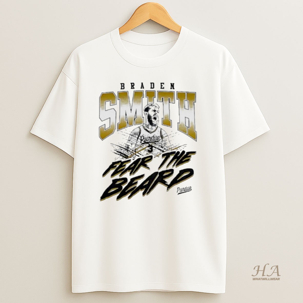 Official Braden Smith Fear The Beard Purdue Boilermakers Basketball T Shirt
