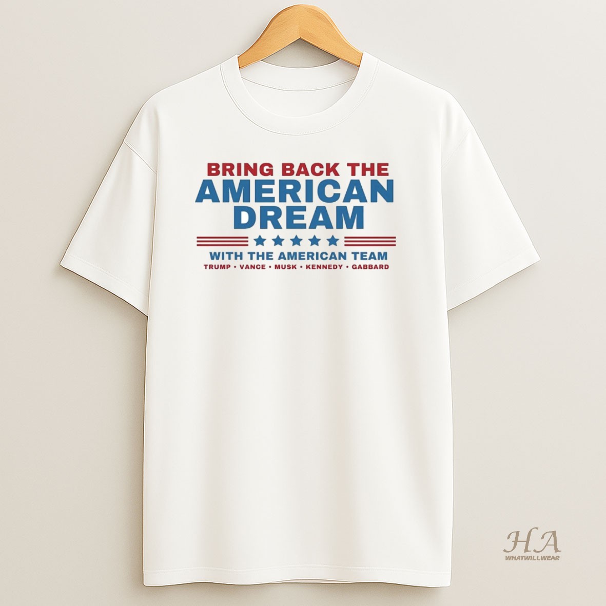 Official Bring Back The American Dream With The American Team Trump T Shirt