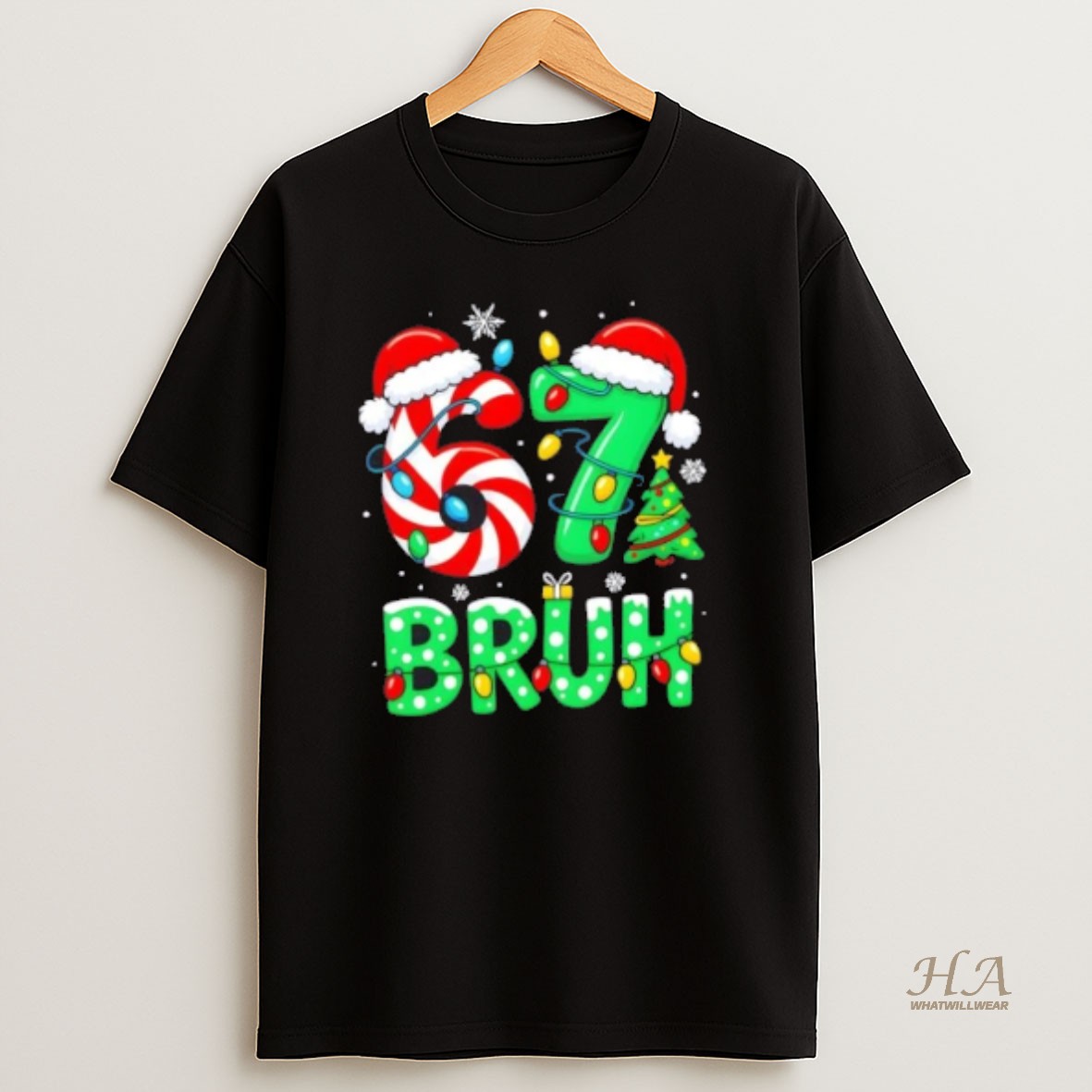 Official Bruh 67 Six Seven 6 7 Meme Christmas T Shirt