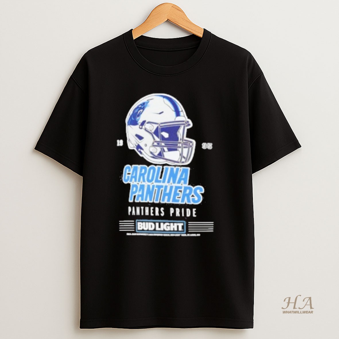 Official Bud Light X Carolina Panthers Panthers Pride Helmet T Shirt