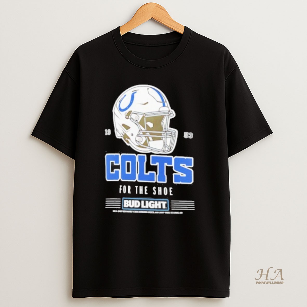 Official Bud Light X Indianapolis Colts For The Shoe Helmet T Shirt