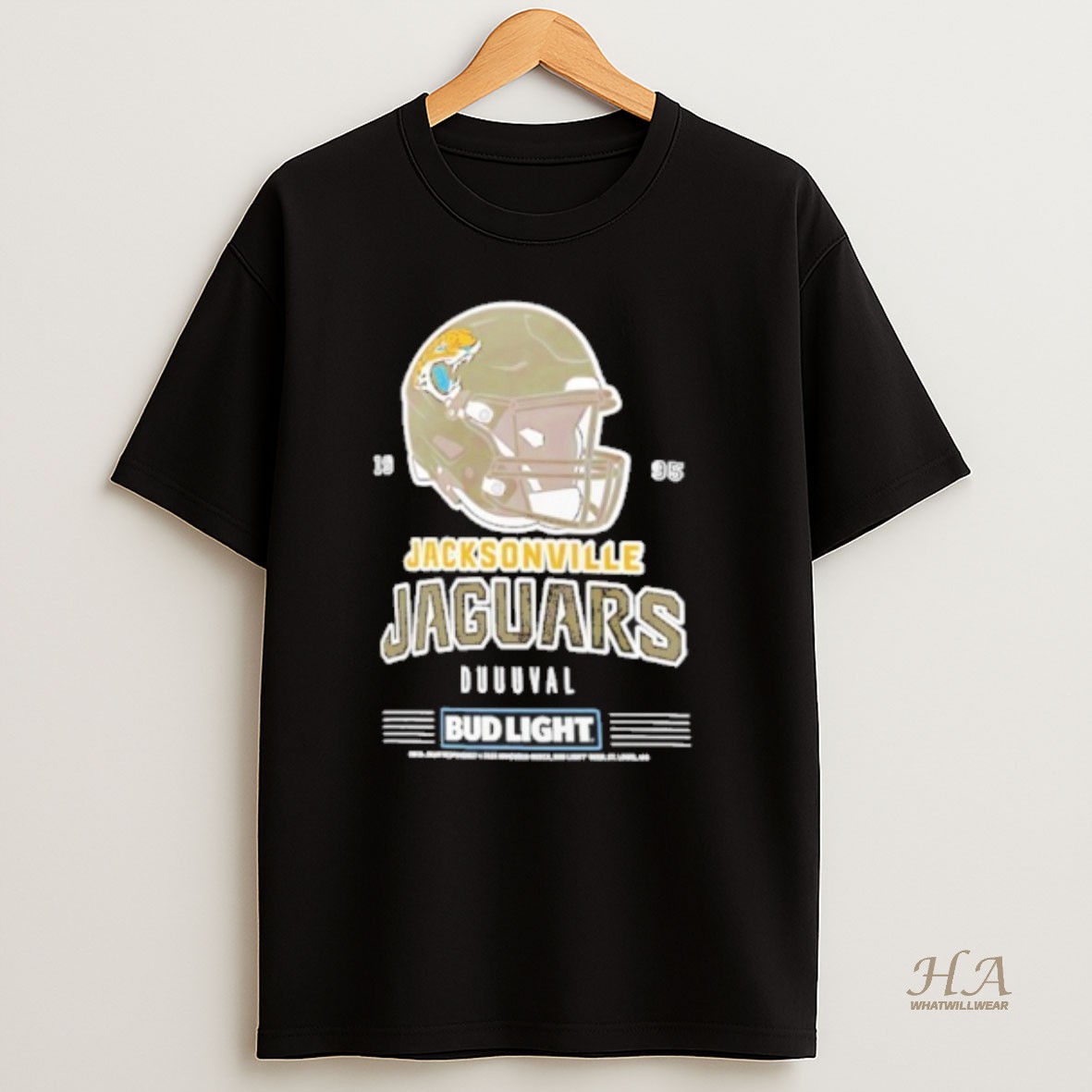 Official Bud Light X Jacksonville Jaguars Duuuval Helmet T Shirt