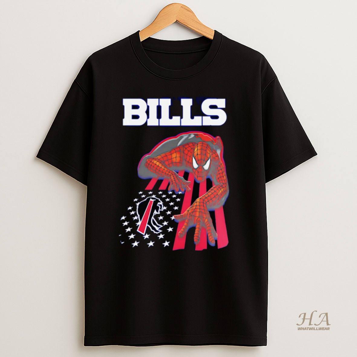 Official Buffalo Bills And Spiderman America Flag Shirt