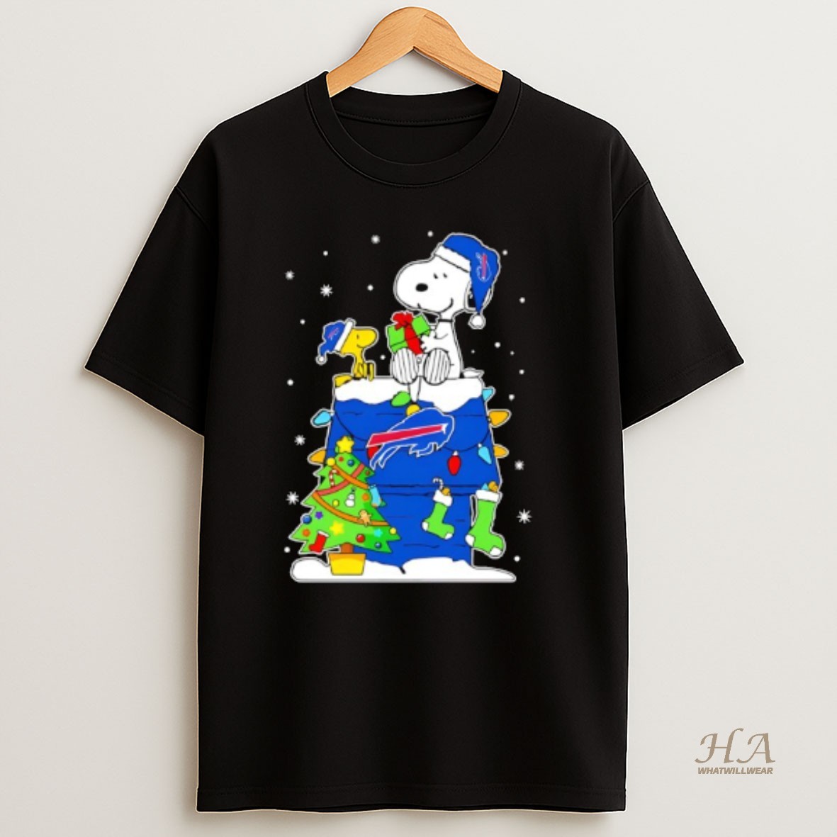 Official Buffalo Bills Snoopy And Woodstock Christmas T Shirt