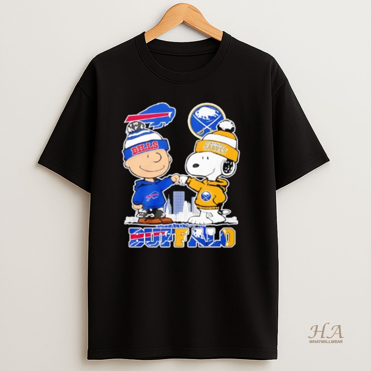 Official Buffalo Bills X Buffalo Sabres Snoopy Charlie Brown T Shirt