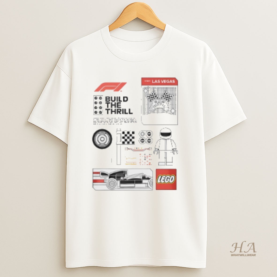 Official Build The Thrill Lego Las Vagas T Shirt