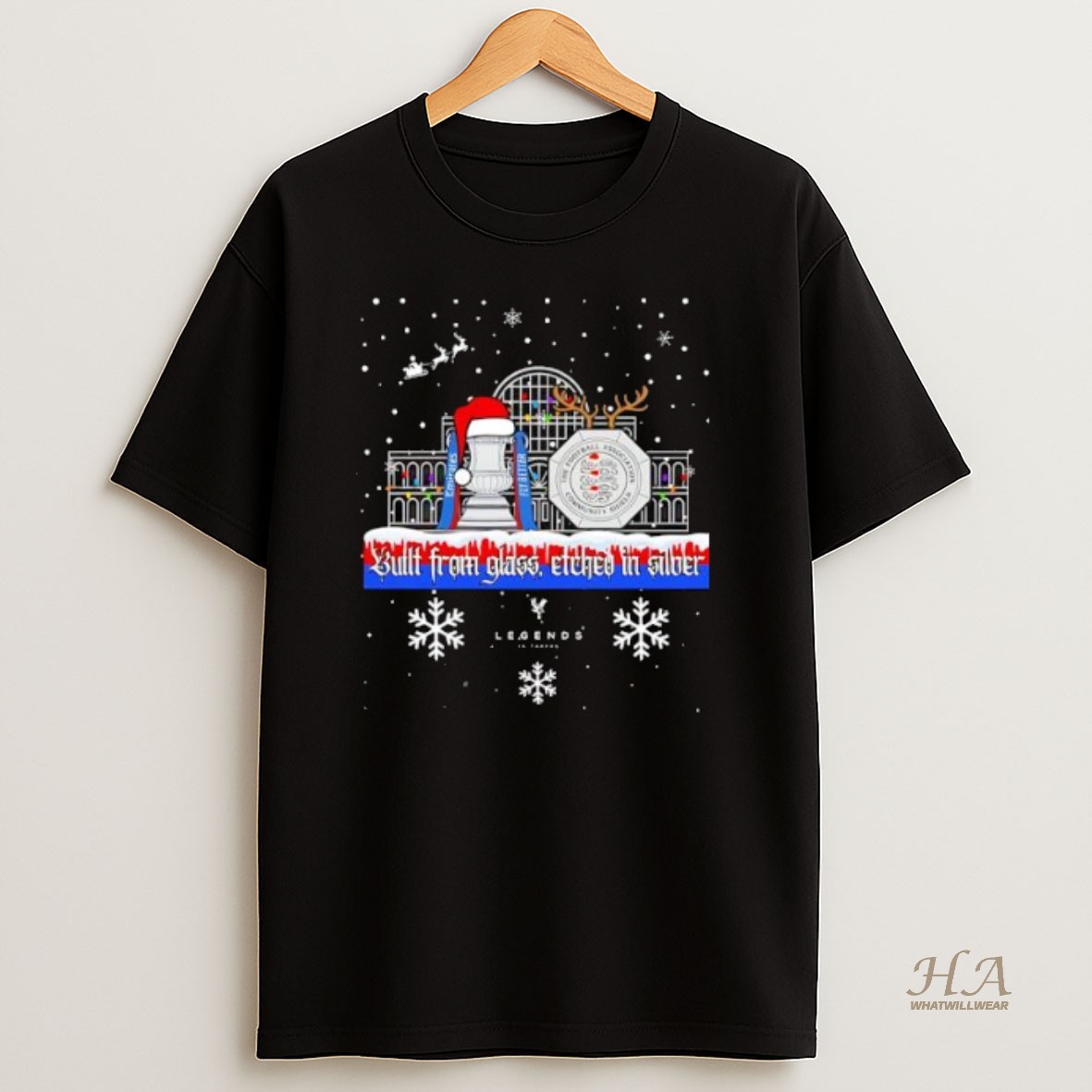 Official Built From Glass Etched In Suber Legends Christmas T Shirt