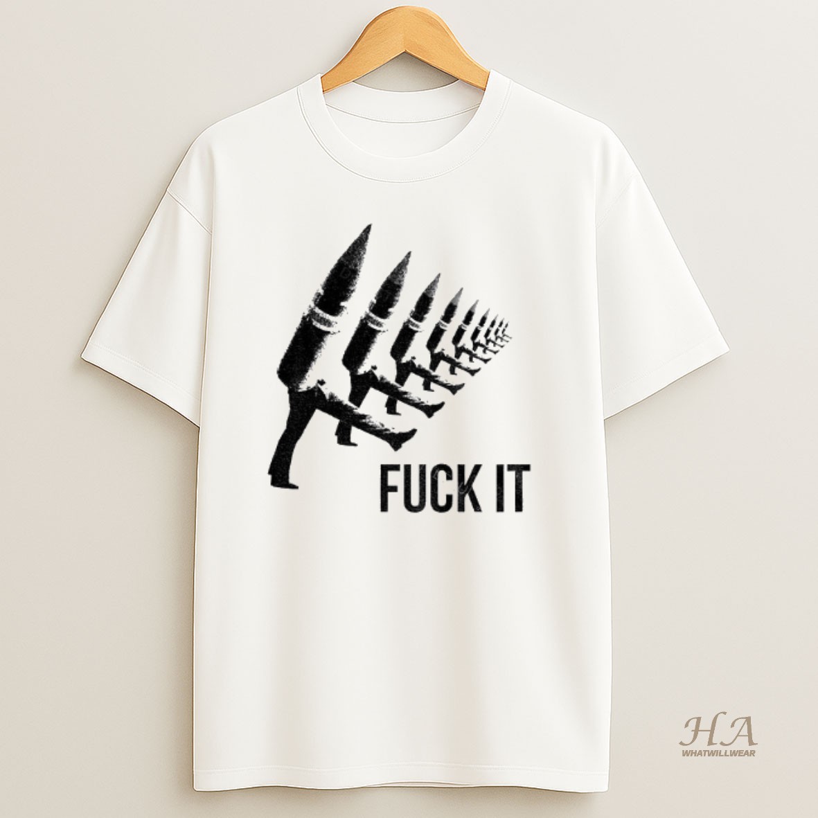 Official Bullets Weapons Fuck It Vintage T Shirt