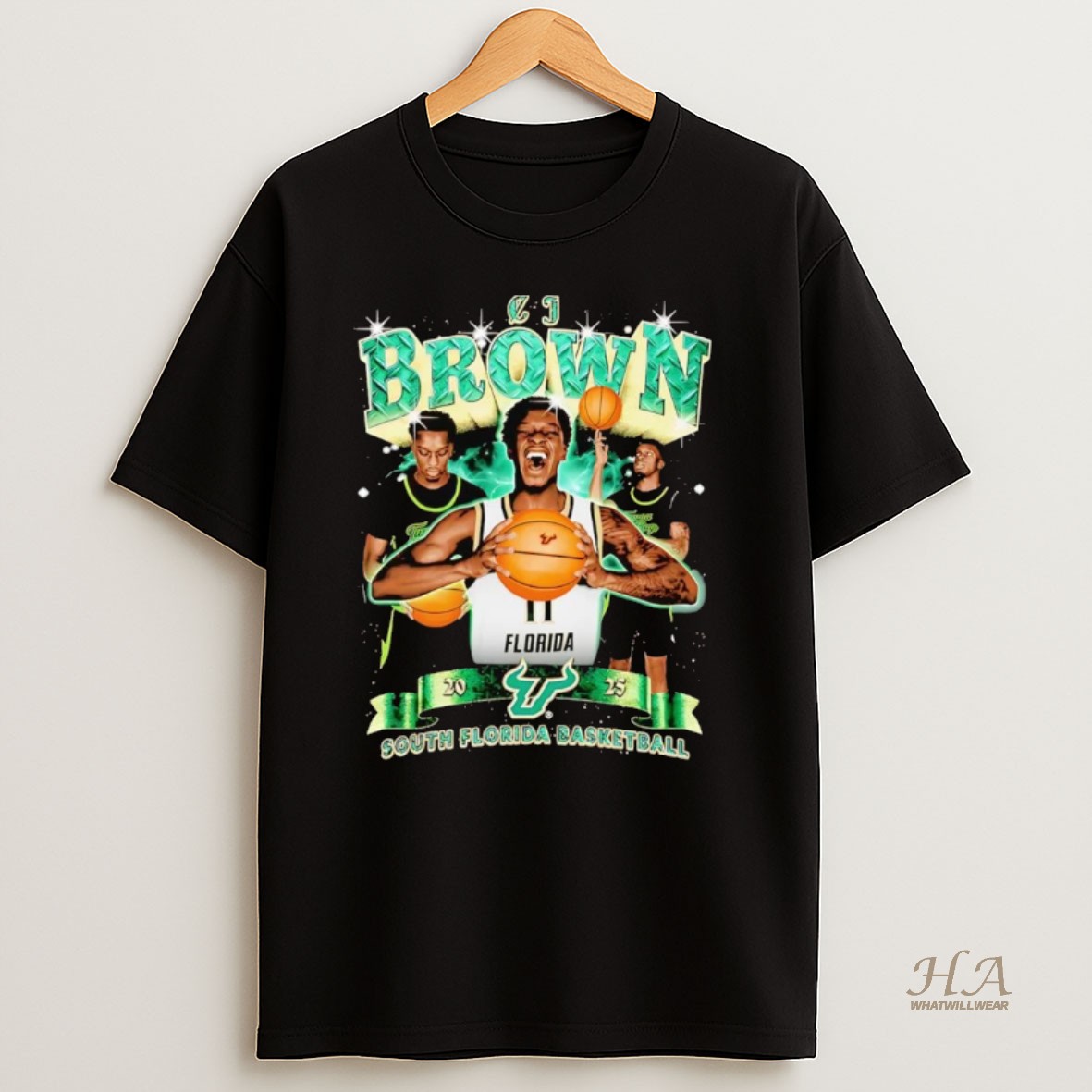 Official Cj Brown Picture Collage 2025 South Florida Bulls T Shirt