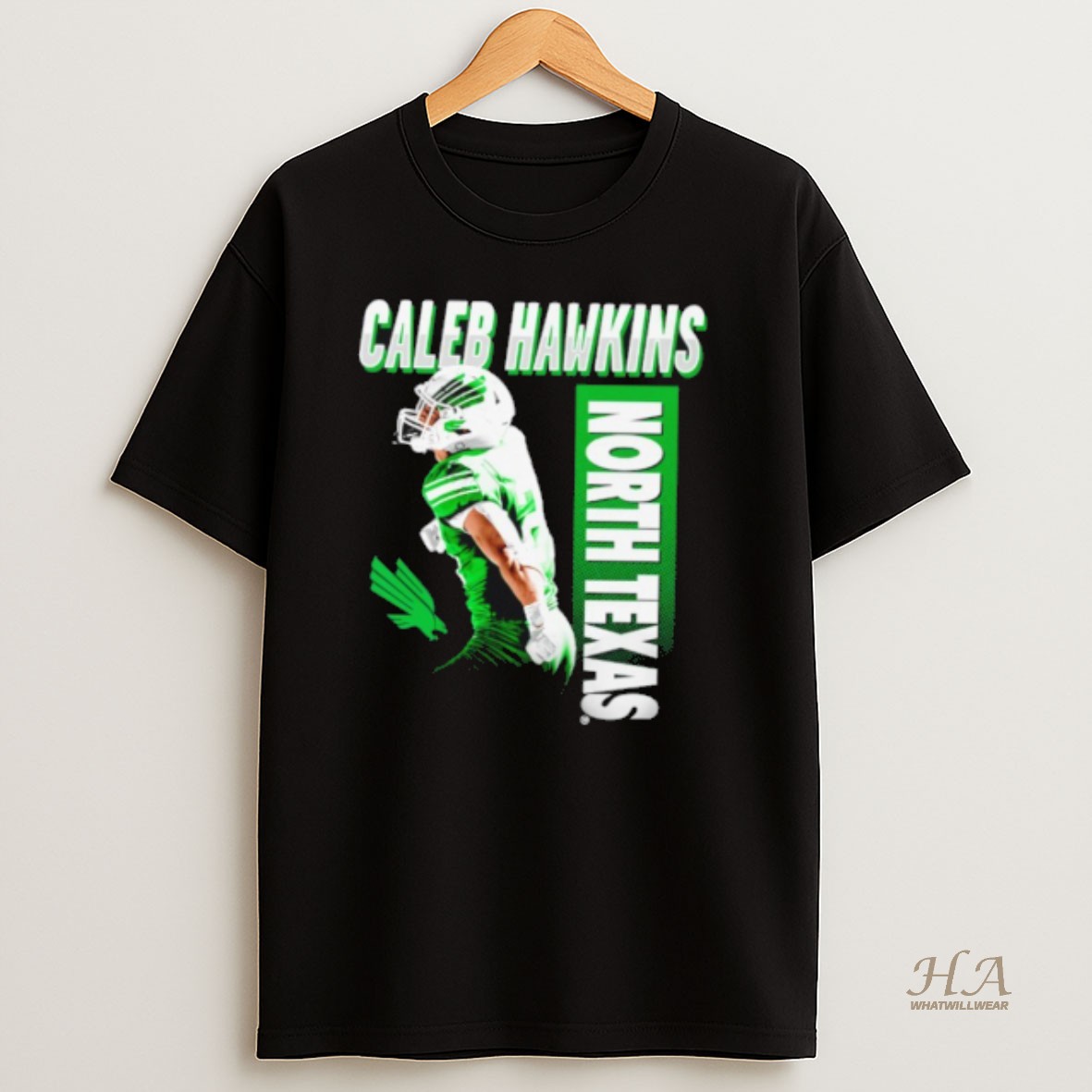 Official Caleb Hawkins North Texas Mean Green Nfl Graphic Shirt