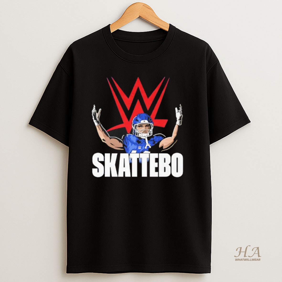 Official Cam Skattebo X Wwe Big Logo T Shirt