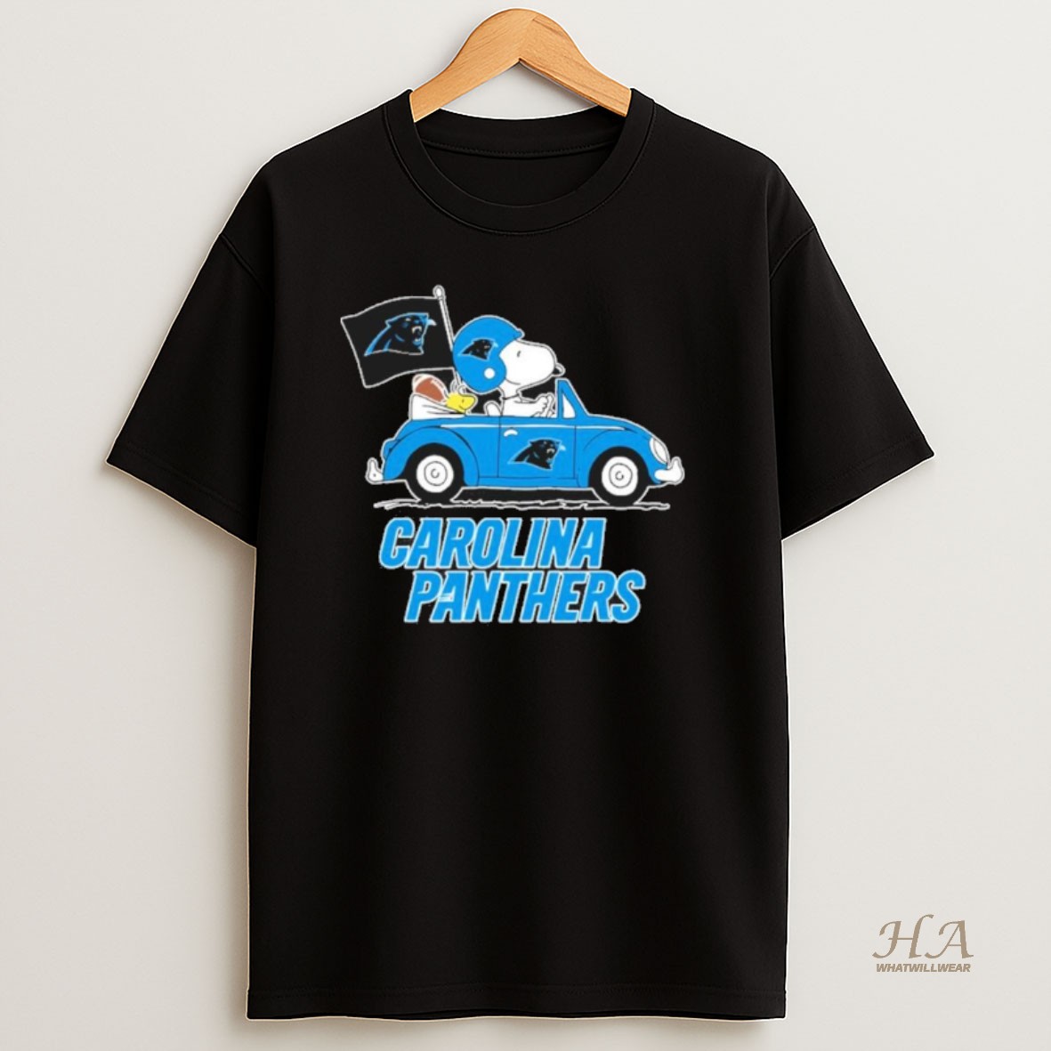 Official Carolina Panthers Football X Snoopy Drive Car T Shirt