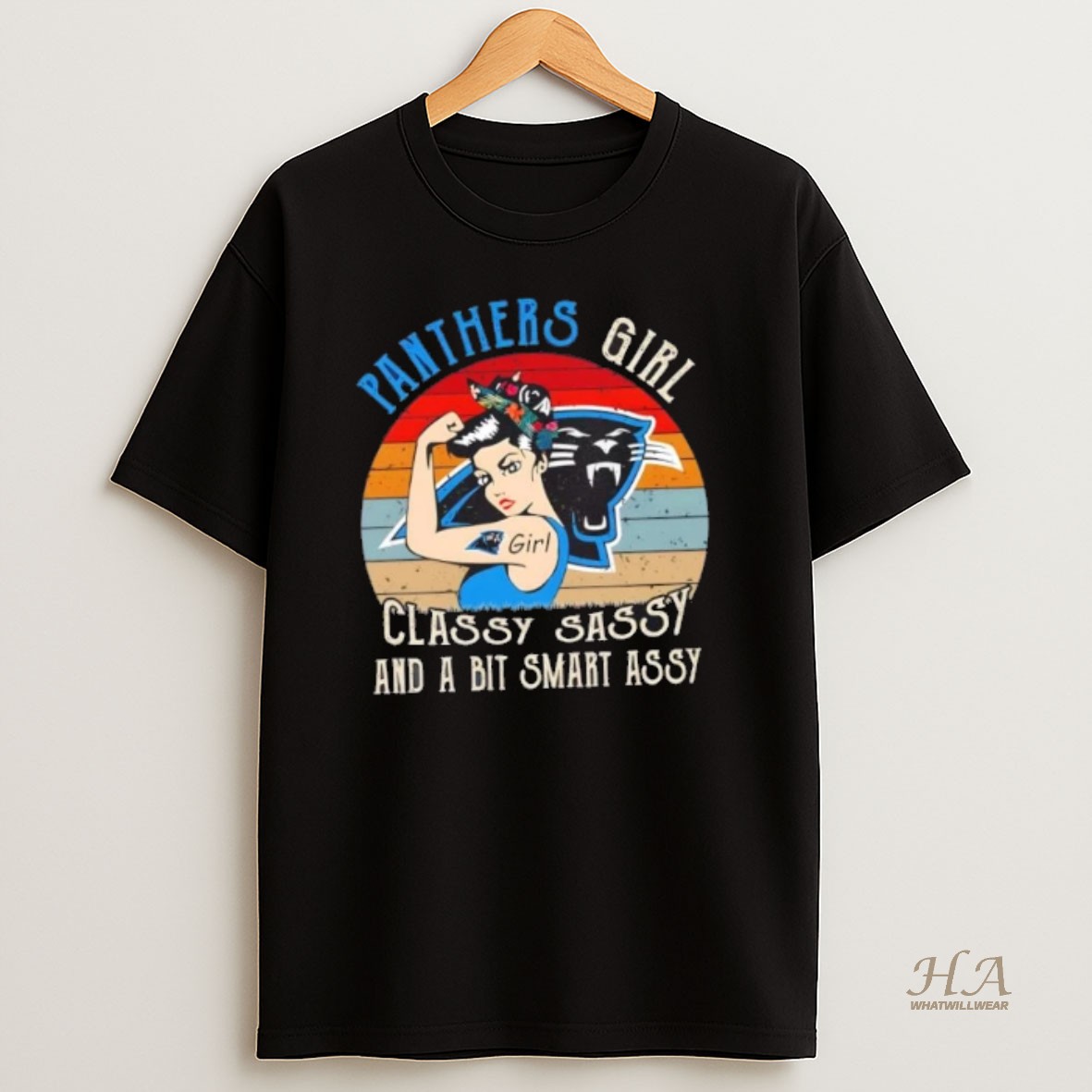 Official Carolina Panthers Girl Classy Sassy And A Bit Smart Assy T Shirt