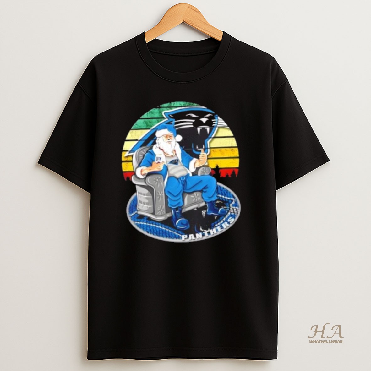 Official Carolina Panthers X Santa Claus Christmas Vintage T Shirt