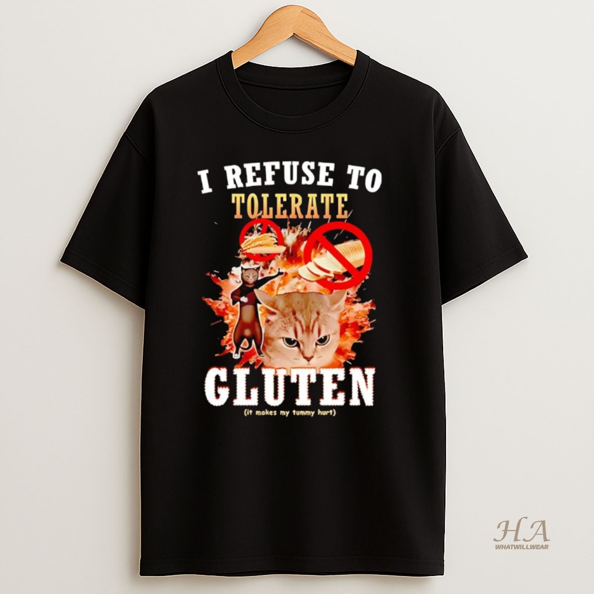 Official Cat I Refuse To Tolerate Gluten T Shirt